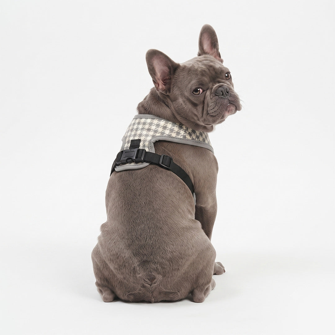 Classic Houndstooth Padded Dog Harness