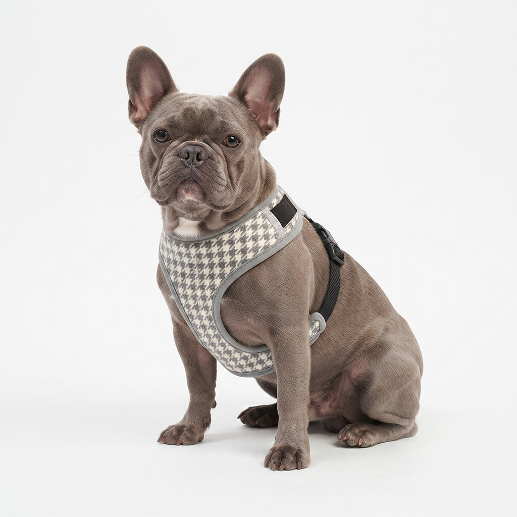 Classic Houndstooth Padded Dog Harness