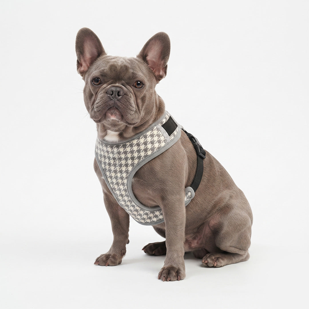Classic Houndstooth Padded Dog Harness