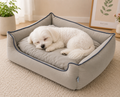 Luxury Orthopedic Dog Bed – Soft Plush Pet Sofa with Raised Bolster Support
