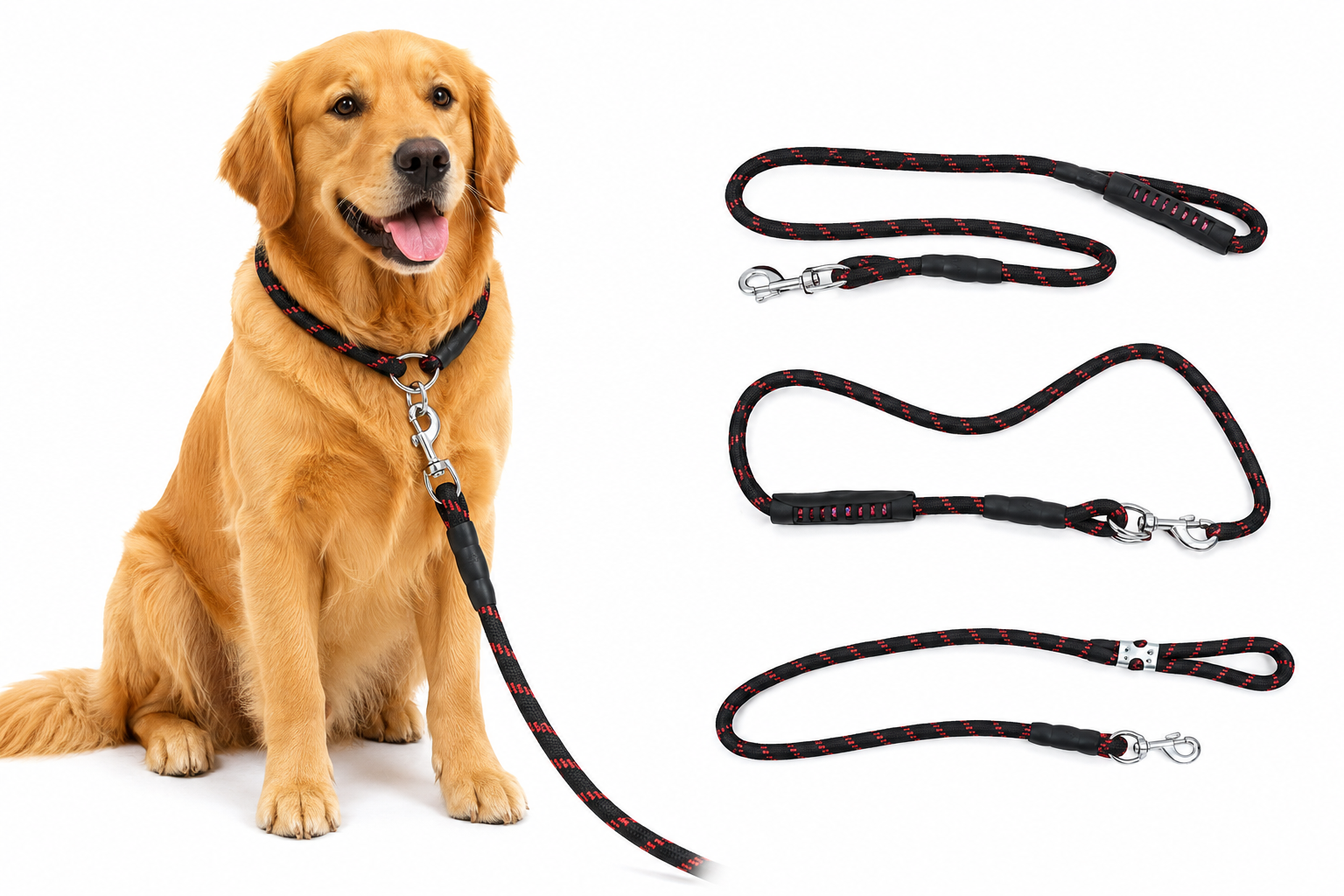 Premium Reflective Slip Lead Dog Leash – Adjustable Training Lead for Medium & Large Dogs  Description: