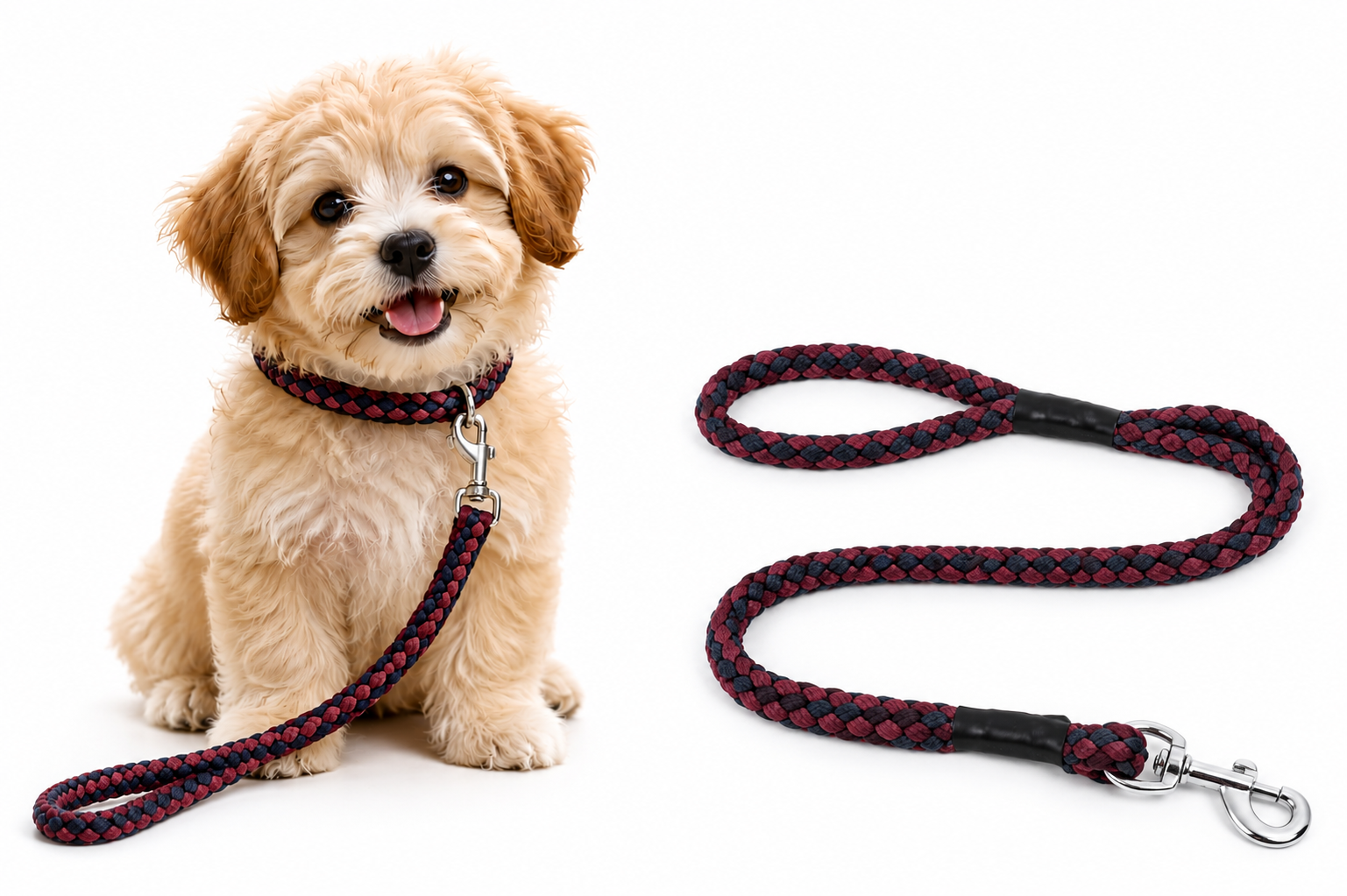 Premium Braided Rope Dog Leash – Strong, Comfortable & Stylish Pet Lead